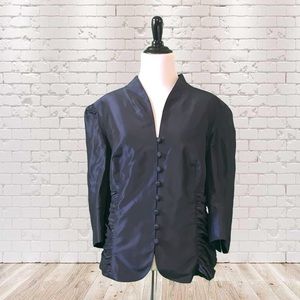 Rickie Freeman Teri Jon 100% Silk Button Jacket